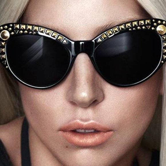 Versace Accessories - RARE Versace Lady Gaga Cat Eye Studded Sunglasses